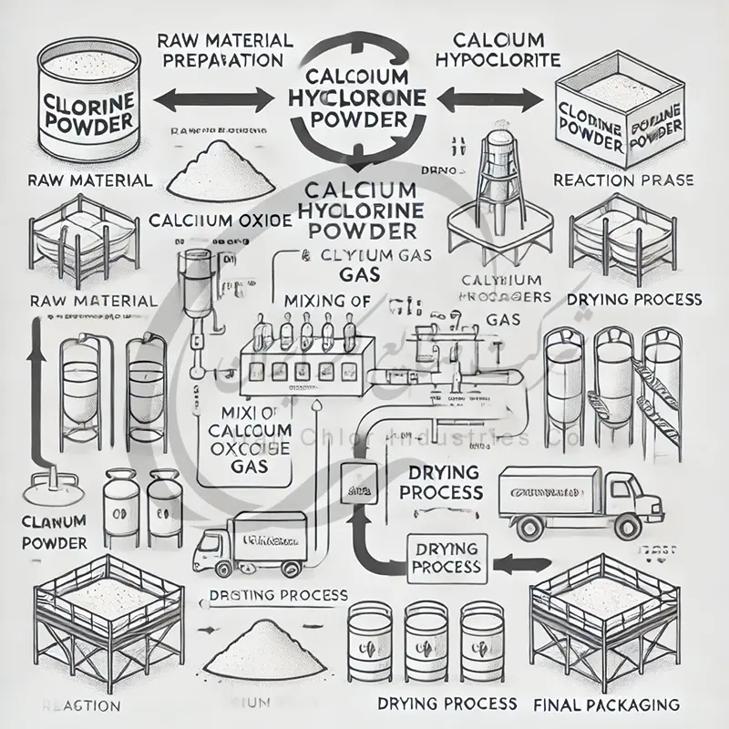 شماتیک تولید پودر کلر